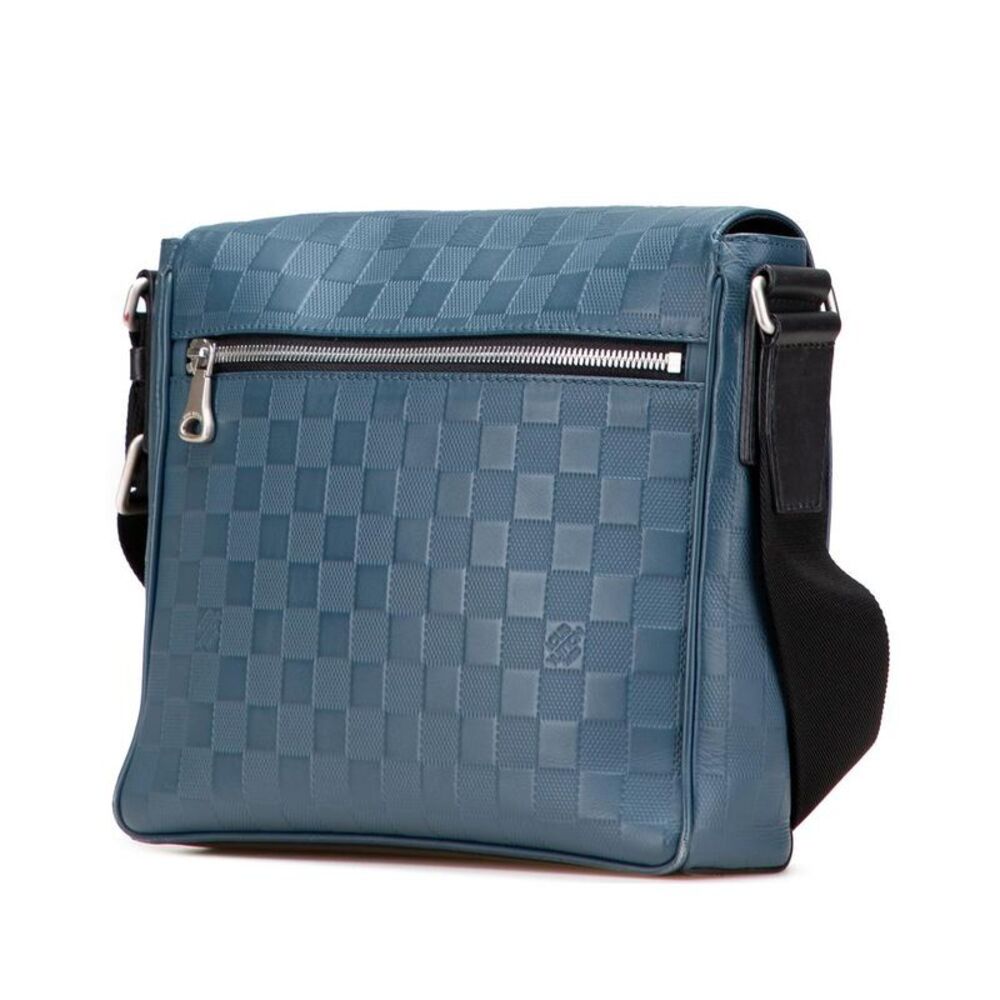 Pre Loved louis vuitton District PM Messenger Bag Women Blue Crossbody Bags - Picture 2 of 8